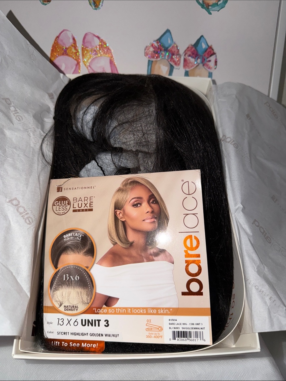 Sensationnel  Bare Lace Extra Transparent Luxe 13X6 Lace Front Wig-Black - Picture 2 of 11